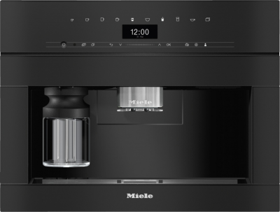 Кофемашина встраиваемая MIELE CVA 7440 OBSW, работает с зернами и молотым кофе, капучинатор, 20 рецептов кофе и чая