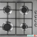 Варочная панель LEX GVS 644-1 IX, 4 конфорки, нержавеющая сталь, управление механическое, электроподжиг