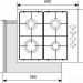 Варочная панель LEX GVS 644-1 IX, 4 конфорки, нержавеющая сталь, управление механическое, электроподжиг