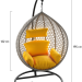 Подвесное кресло Loftyhome Kiwano 1191 Grey Spots/Yellow
