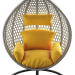 Подвесное кресло Loftyhome Kiwano 1191 Grey Spots/Yellow
