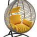 Подвесное кресло Loftyhome Kiwano 1191 Grey Spots/Yellow