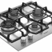 Газовая варочная панель Hotpoint HGMT 643 W I, чугунные решетки, газ-контроль конфорок, электроподжиг