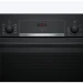Электрический духовой шкаф Bosch HBF534EB0Q, черный, Serie 4, EcoClean, 7 режимов, телескопические направляющие, утапливаемые переключатели