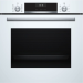Электрический духовой шкаф BOSCH HBG517EW0R, белый, Serie 6, традиционная очистка, телескопические направляющие, 7 режимов 