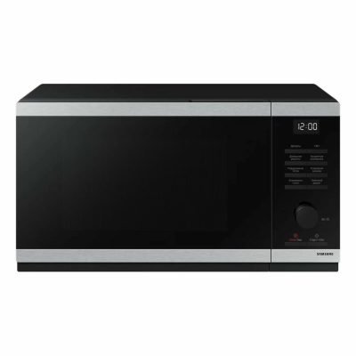 Микроволновая печь SAMSUNG 23L SOLO MS23DG4504ATBW, 1250 Вт, 23 л, с БИОкерамическим покрытием, быстрой разморозкой и авторежимами, черный/нержавеющая сталь
