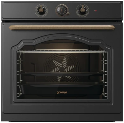 Встраиваемый независимый электрический духовой шкаф Gorenje BOS67371CLB, чёрный, 13 режимов, очистка паром AquaClean