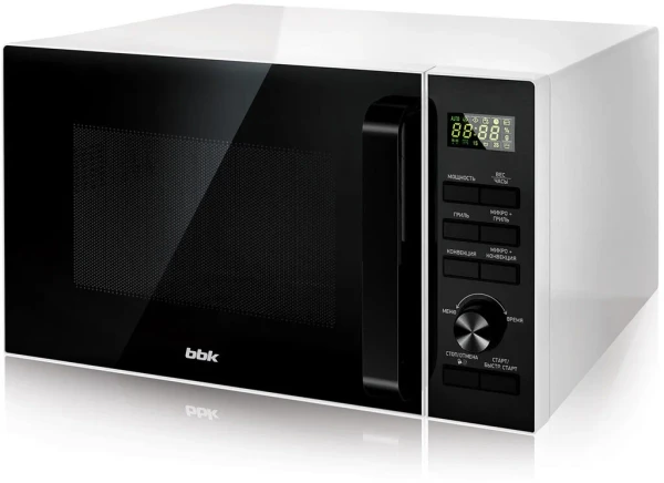 Микроволновая печь BBK 25MWC-992T/WB, 25л, ВxШxГ 28.1x48.3x44 см, тип управления электронный