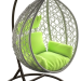 Подвесное кресло Loftyhome Noni 1147 Grey Spots/Green