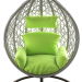 Подвесное кресло Loftyhome Noni 1147 Grey Spots/Green