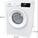 Стиральная машина Gorenje W2NHPI72SCSIRV, белая, 7 кг, 1200 об/мин, 15 программ, инверторная 