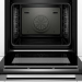 Электрический шкаф-пароварка шкаф Bosch HSG636ES1, Serie 8, нержавеющая сталь, EcoClean, переключатель Control Ring, 12 режимов