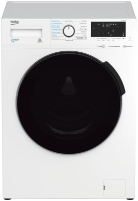 Стиральная машина с сушкой Beko WDB 7425 R2W, белый, 7/4 кг, 1200 об/мин, инверторная, с паром 