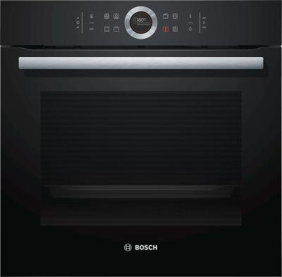 Электрический духовой шкаф Bosch HBG634BB1, Serie 8, черный, переключатель Control Ring, EcoClean