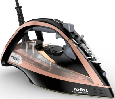 Утюг Tefal Ultimate Pure FV9845E0, 3200 Вт,пар 60 г/мин, паровой удар 260 г/мин, самоочистка, антикапля, автоотключение