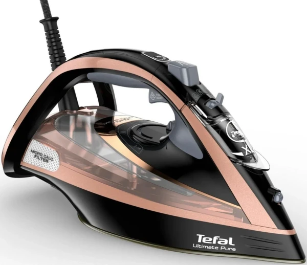Утюг Tefal Ultimate Pure FV9845E0, 3200 Вт,пар 60 г/мин, паровой удар 260 г/мин, самоочистка, антикапля, автоотключение