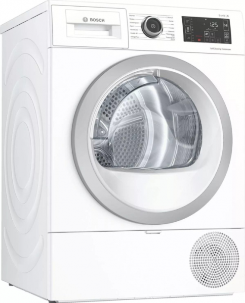 Сушильная машина Bosch WTU8769SSN белый, Serie 6, отдельностоящая, A++, конденсационная, загрузка 9кг, 14 программ