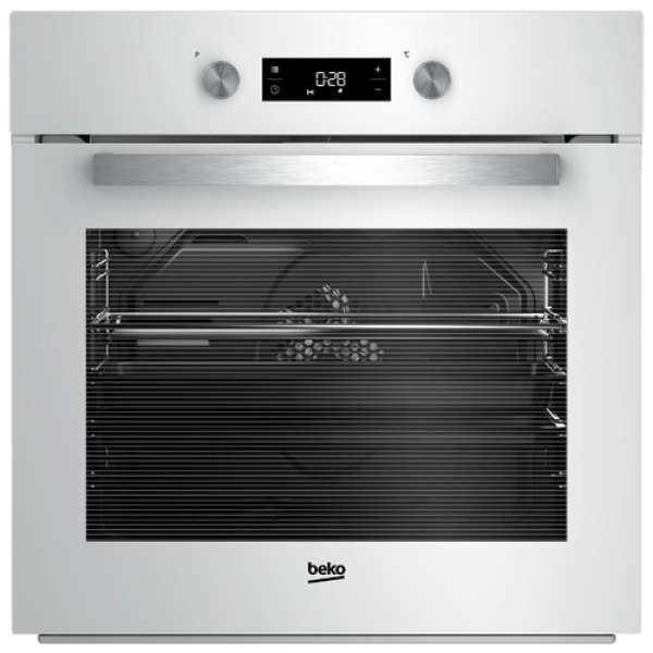 Духовой шкаф BEKO BIE 21300 W, белый, 71 л, утапливаемые переключатели, 6 режимом, функция Booster
