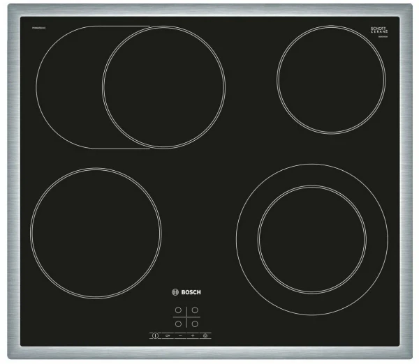 Электрическая варочная панель Bosch PKN645FP2E, независимая, конфорок - 4 шт, панель - стеклокерамика, 8300 Вт