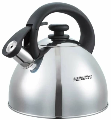 Чайник для плиты со свистком ALBERG AL-3040 3 литра, зеркальная полировка